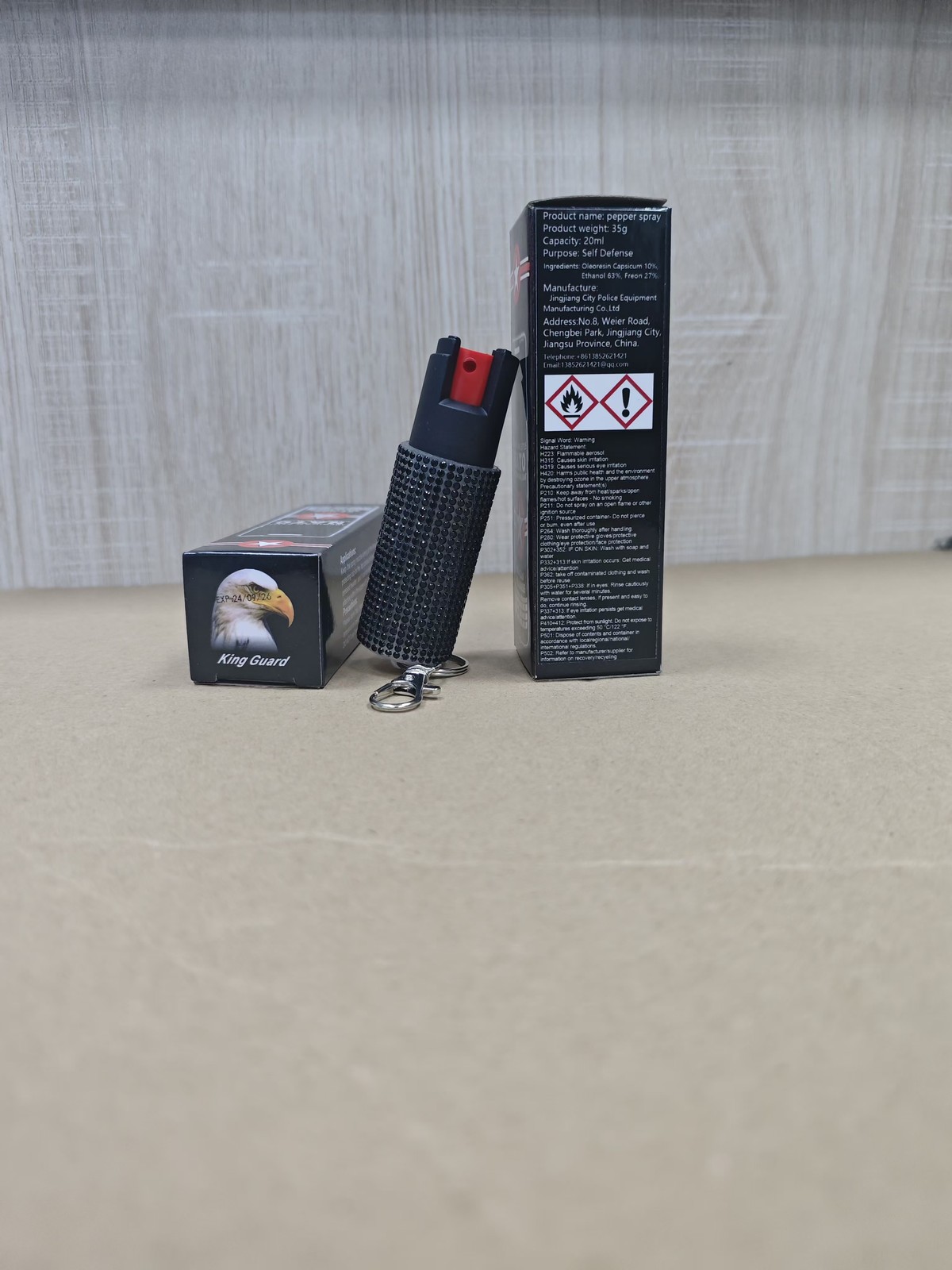 Black/Red/Purple,Pepper Spray Self Defense,Rhinestone Design Spray Keychain
