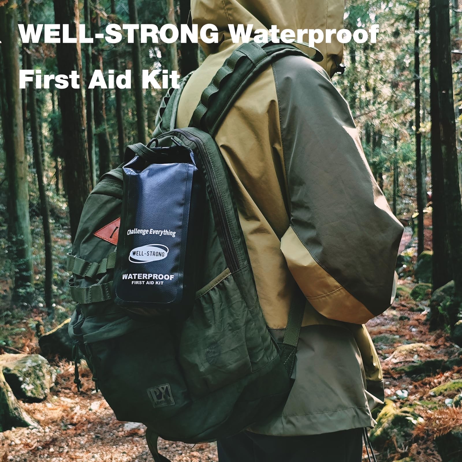 Boat First Aid Kit Waterproof, WELL-STRONG Marine Emergency Ws011-black