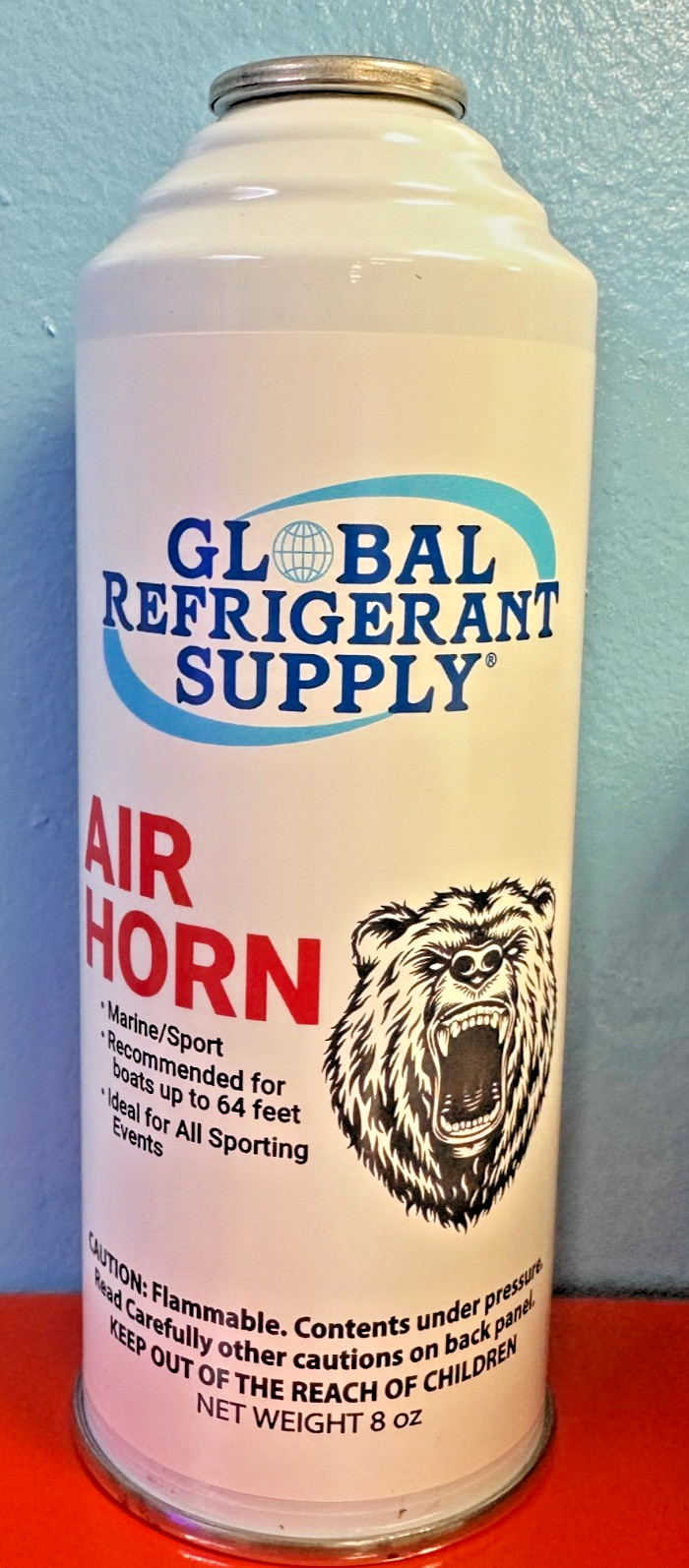 Bear LOUD Air Horn Refill Canister Can, 8 oz. Outdoor Sports Safety