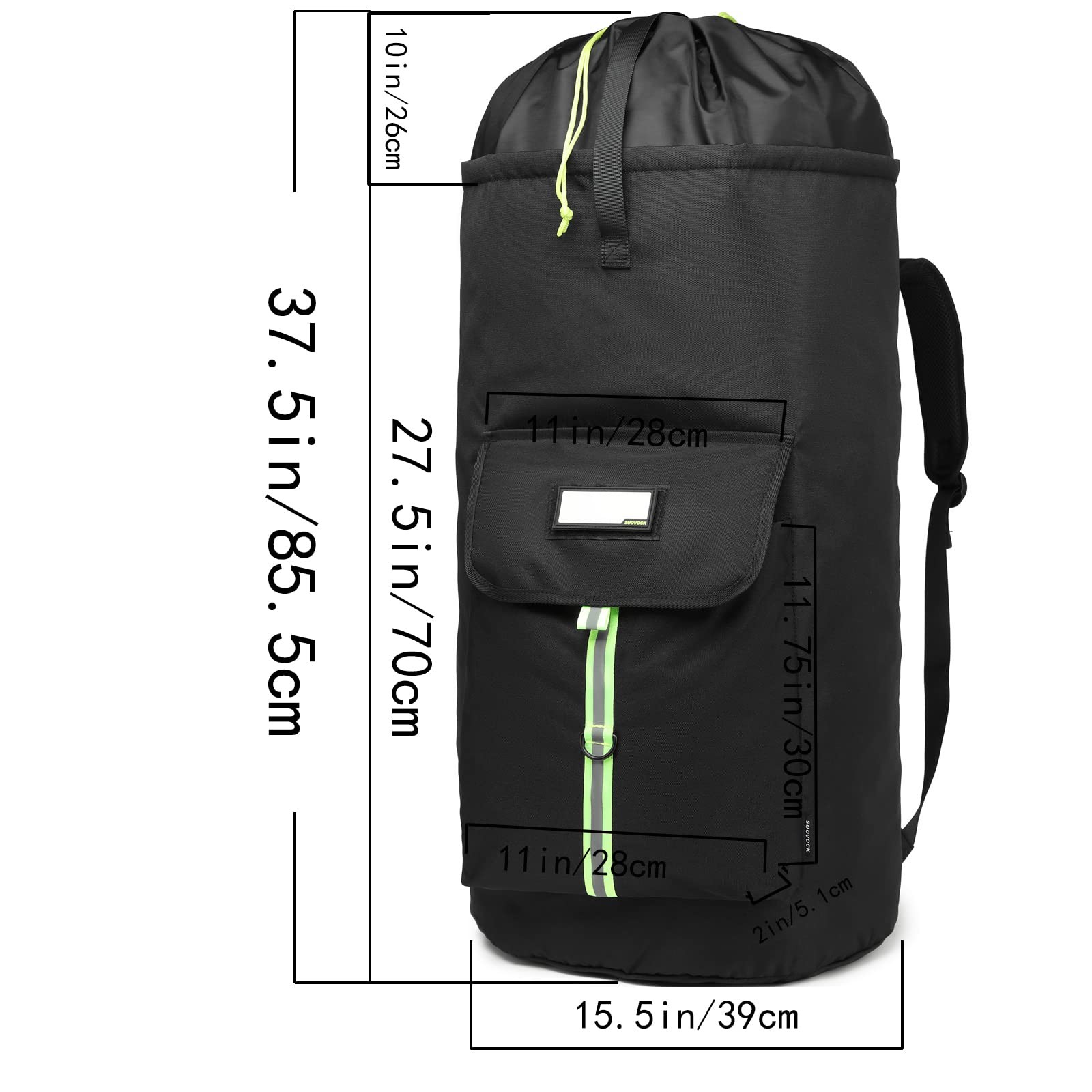 SUOVOCK laundry bag backpack,extra-large X-Large, Black Laundry Backpack Bag