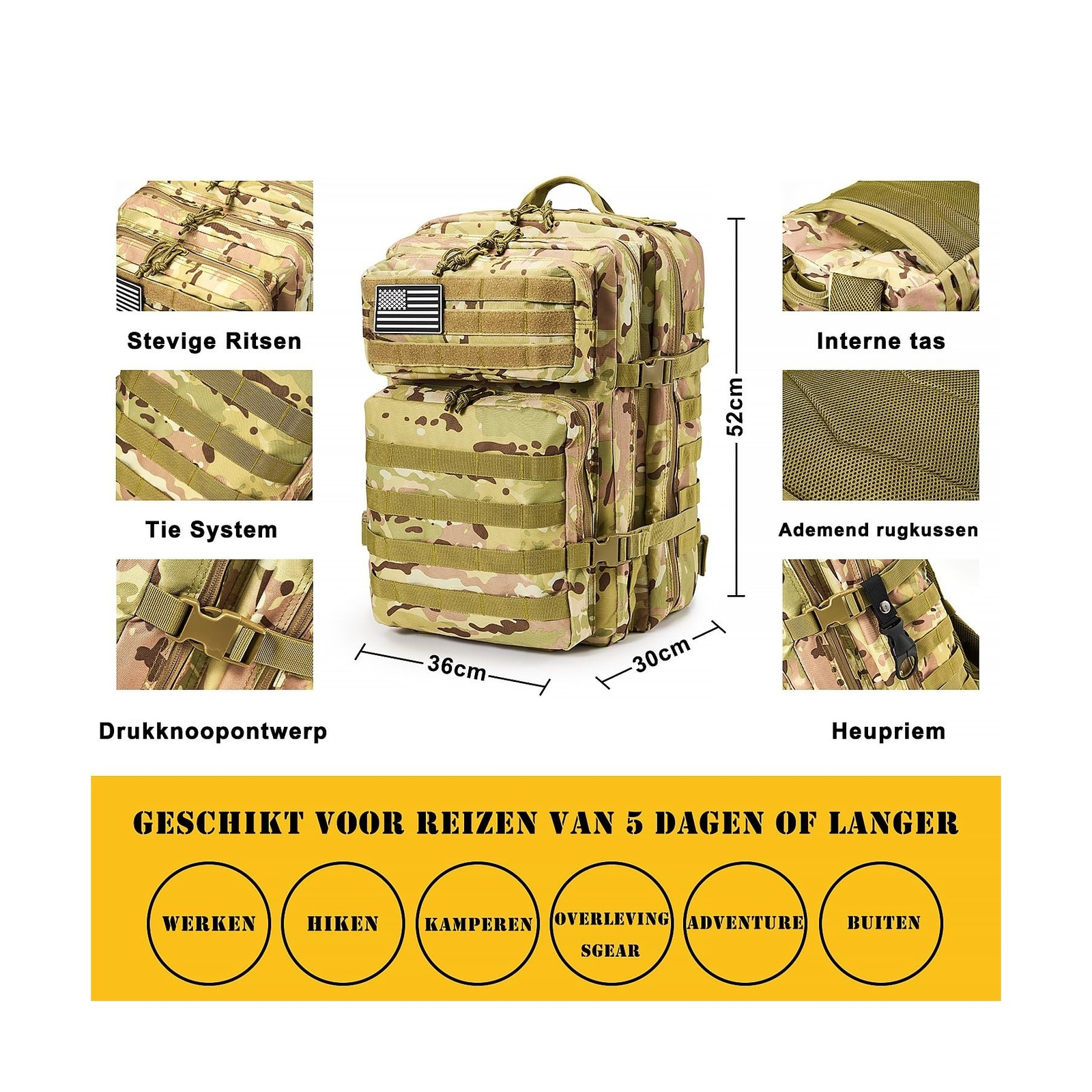 Survival First Aid Kit,99PCS Professional Survival Gear Large Hiking Backpack…