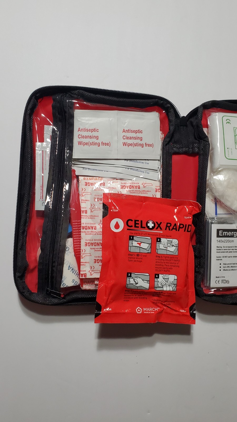 Red Mini First Aid Kit – Small Soft Shell Medical Kit for Home,Travel