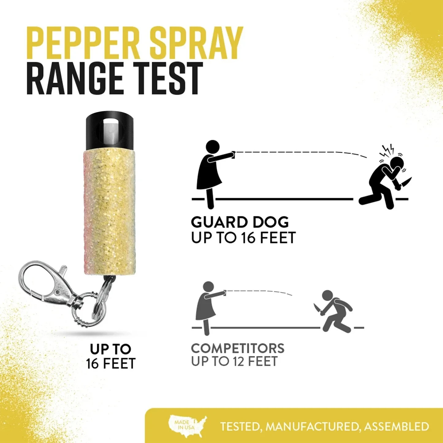 Bling It On Pepper Spray with stylish rhinestone design | Keychain
