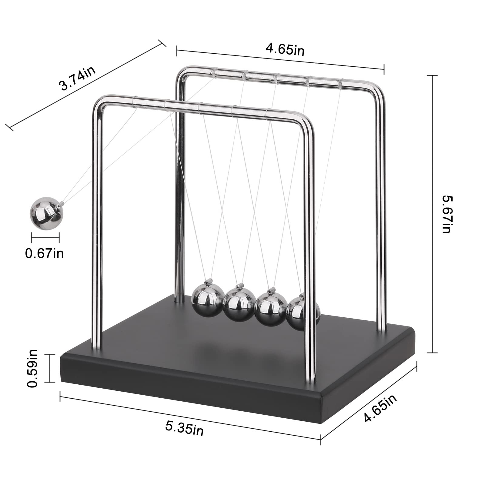 Newton’s Cradle Balance Balls Science Physics Gadget Desktop Decoration Ki…