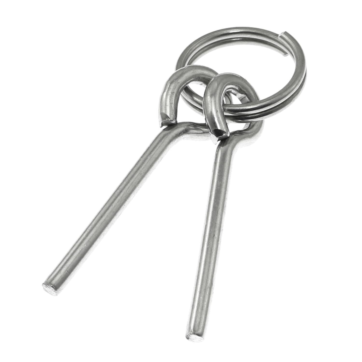 4 Pcs Replacement Tent Grommet Pins 5mm x 50mm Double Needle Nail Ring Set