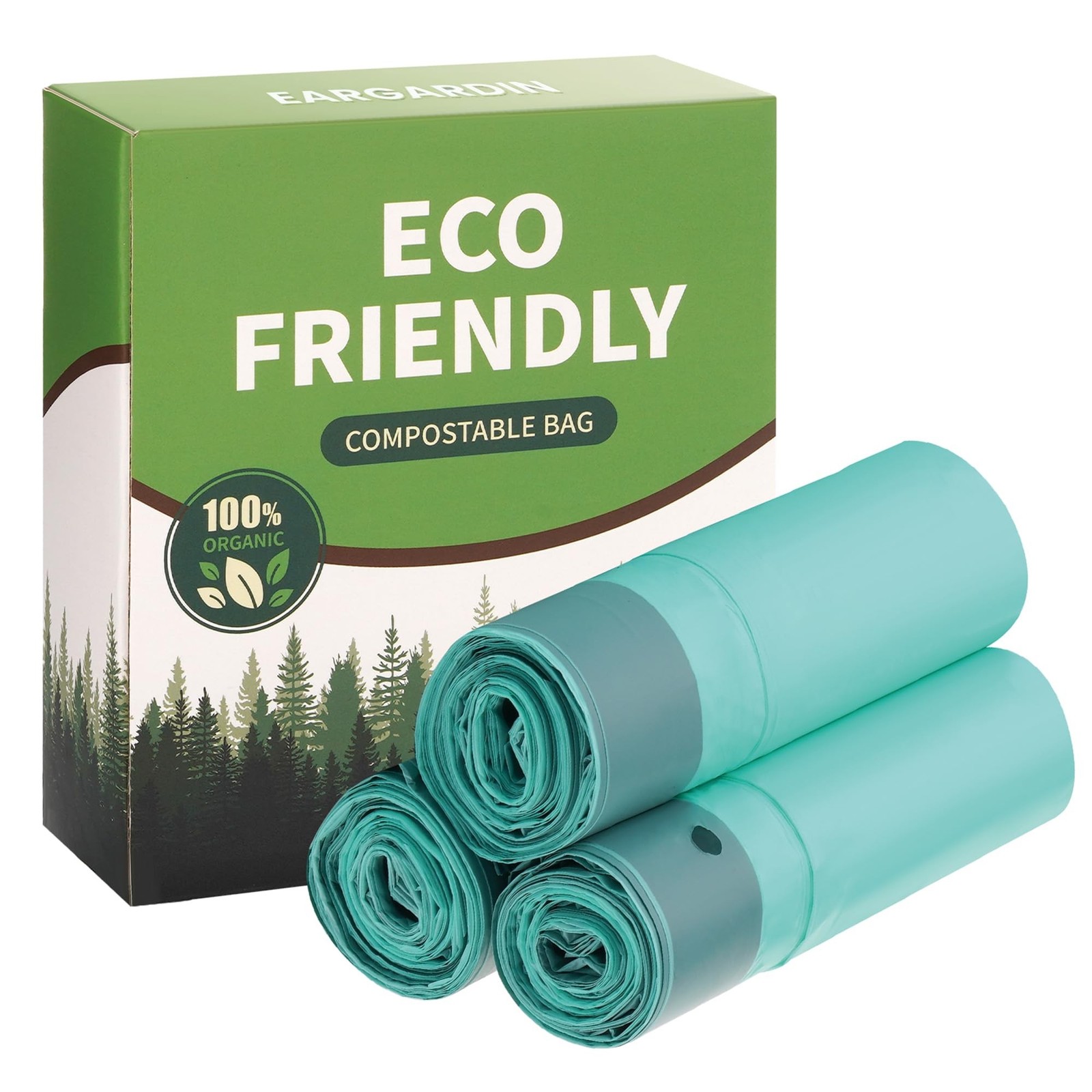Biodegradable drawstring trash bags, 4 Gallon, 100% Compostable garbage bags …