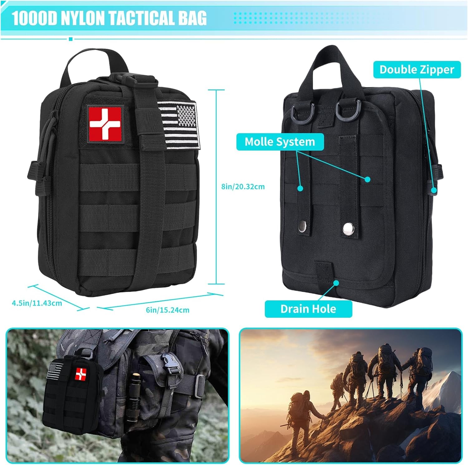 Survival Kit and First Aid Kit,236PCS Survival Gear Camping Essentials Emergency