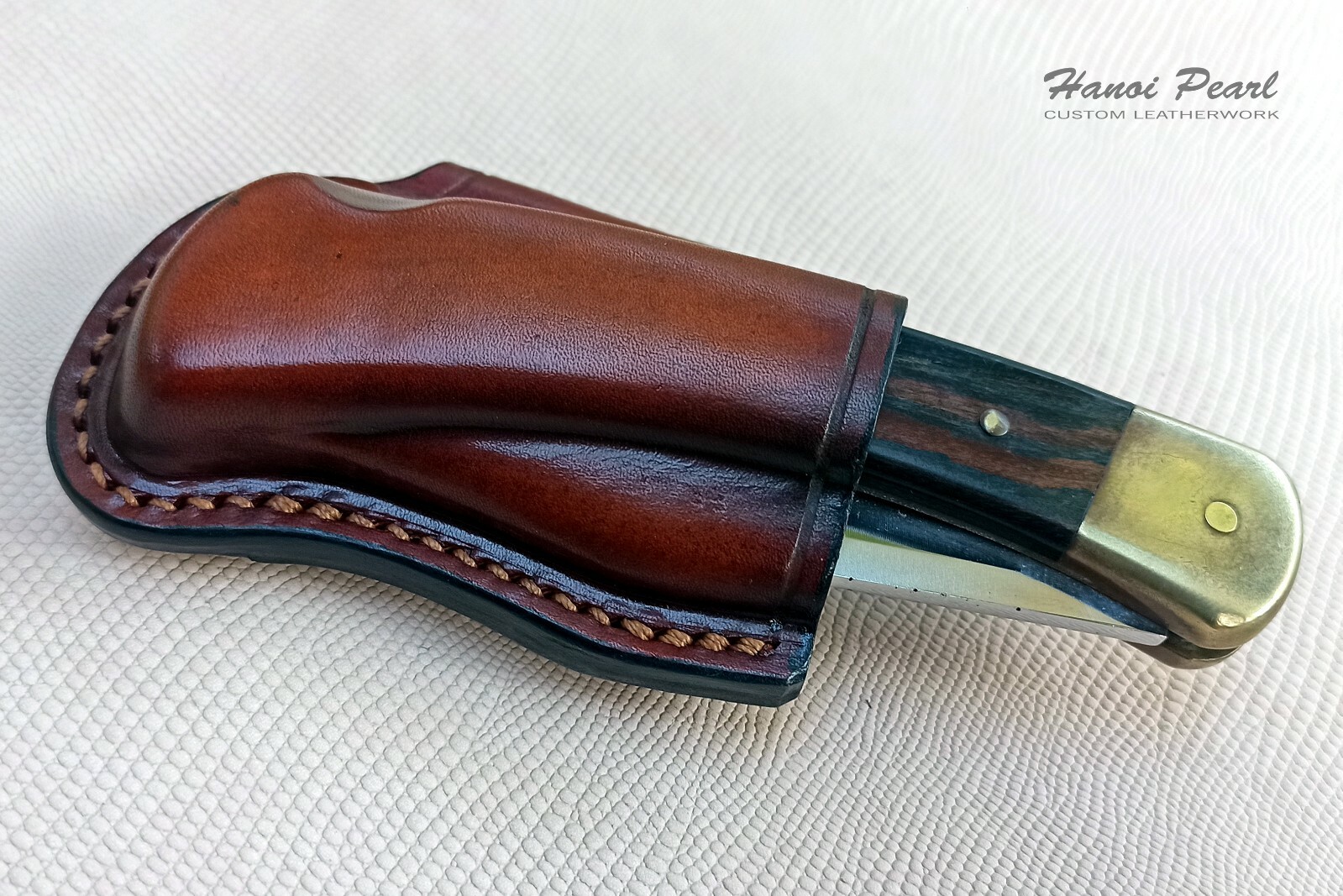 Buck 110 Hunter Sheath | Custom Horizontal Carry Leather Sheath | Sheath Only