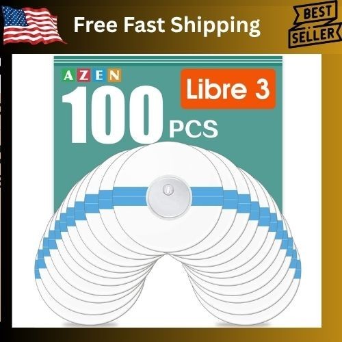 100 Pack Freestyle Sensor Covers for Libre 3 Waterproof Adhesive Patches