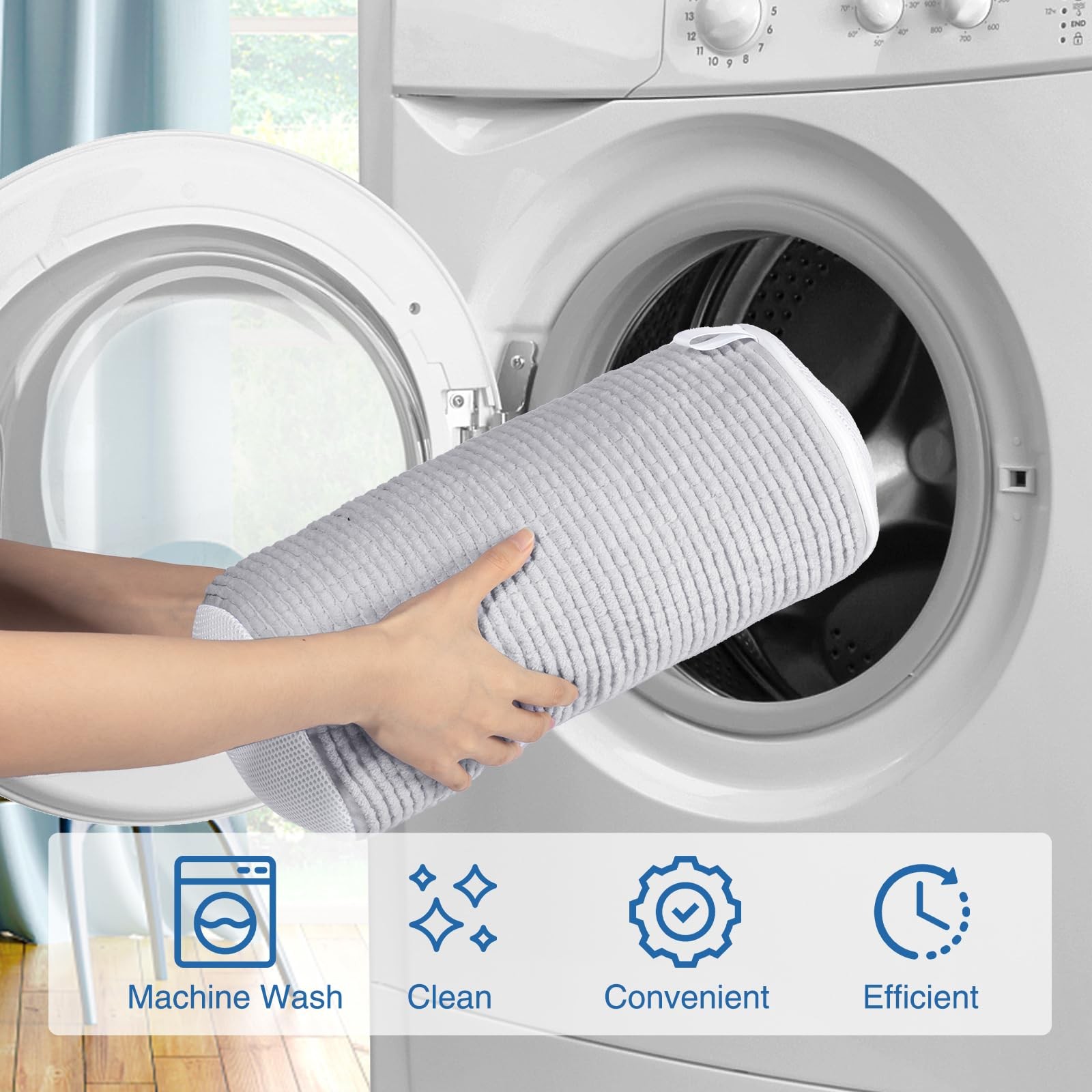Teletrogy Shoe Laundry Bags for Washing Machine, Large Bag, Gray