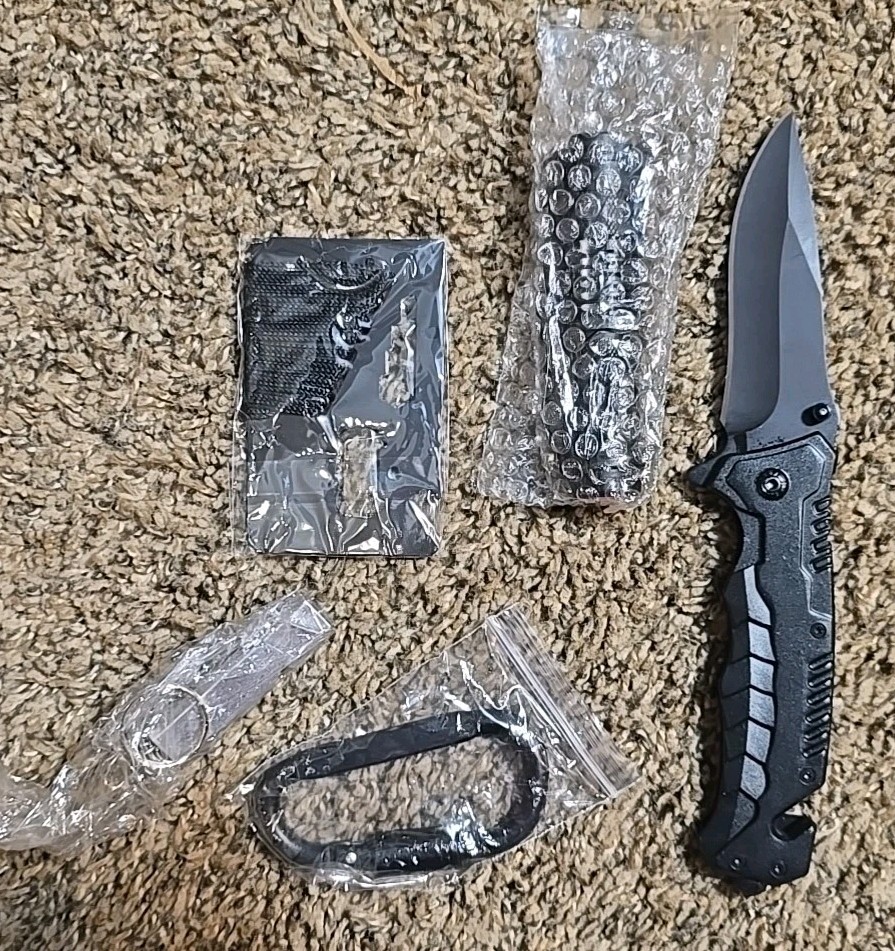 TRSCIND Survival Kit Emergency Gear Set w/ Spring Assisted Knife Camping Hiking