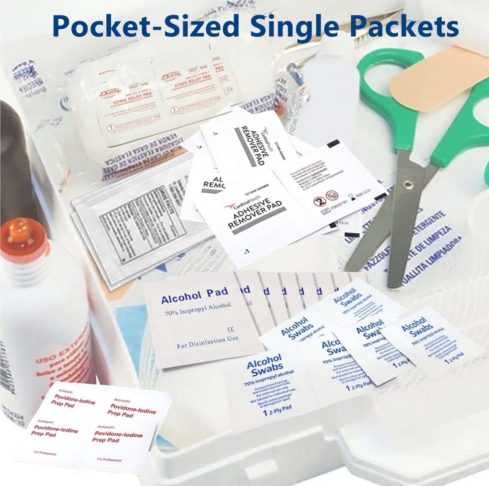 27 PIECE ANTISEPTIC PRODUCTS FIRST AID SURVIVAL KIT IFAK OSHA ANSI REFILL