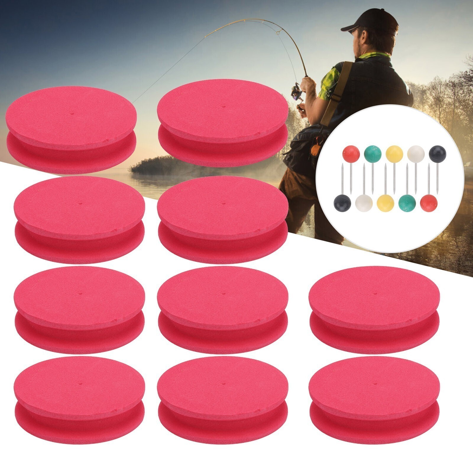 10pcs Fishing Line Storage Foam Spools Winding Board Tool Tackle