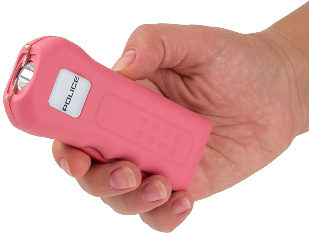 POLICE Stun Gun 512 700 BV Rechargeable LED Flashlight Pink