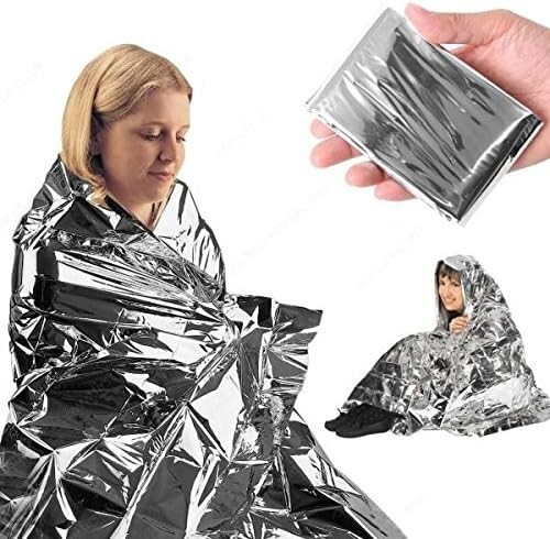 HealthyLine Thermal Foil Sauna Space Blanket (Pack of 50 pcs) Detox Weight Loss