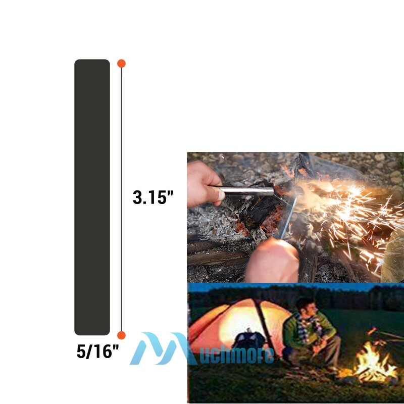 8~40Pcs Ferrocerium 5/16″ Flint Fire Starter Magnesium Rod Survival Lighter Kit