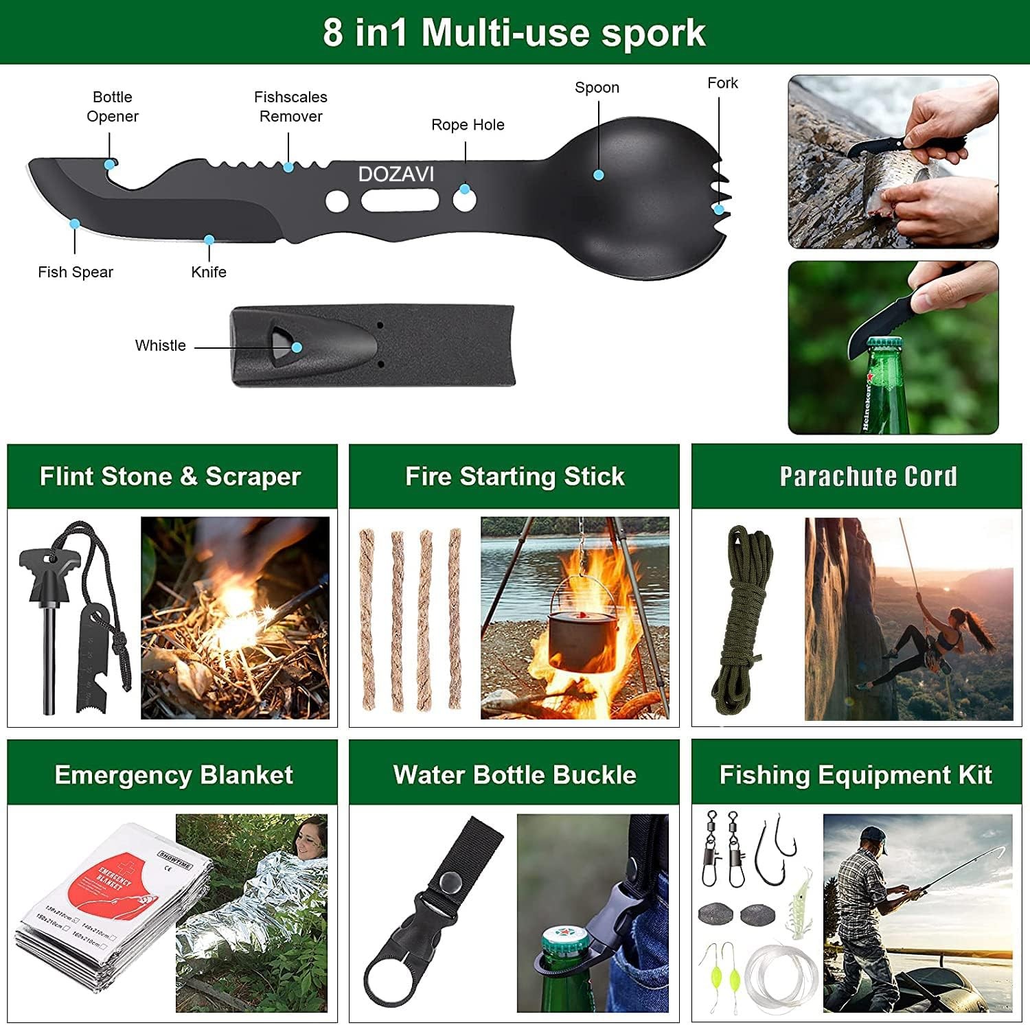 Survival Kits, 142 in 1 First Aid Kit, Emergency Kits, Survival Gear and Equipme