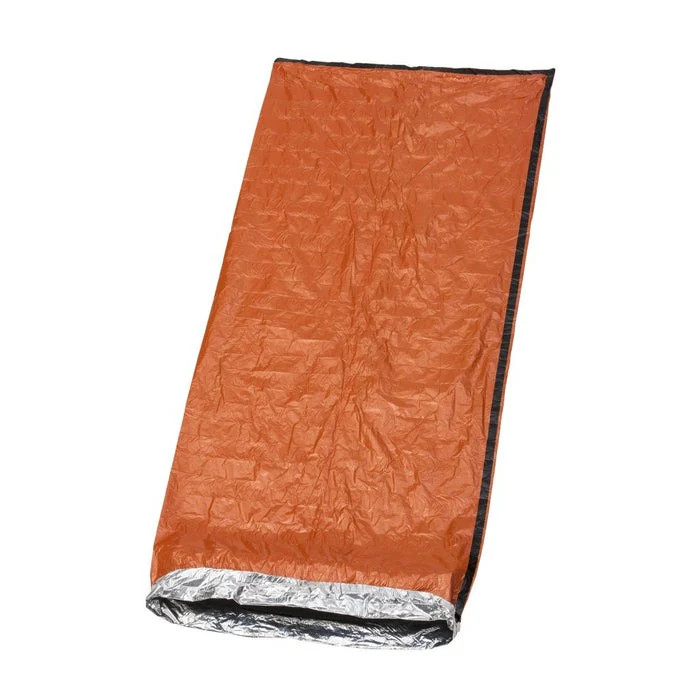 SOL Emergency Bivvy with Rescue Whistle Thermal Blanket EDC Survival Kit Orange