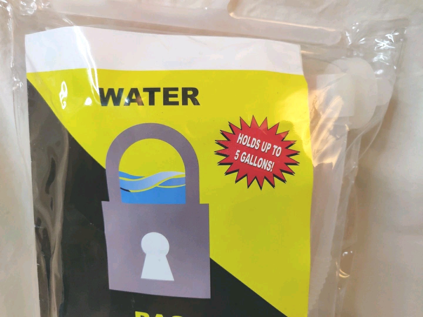 Watersafe Mini 5 Gallon Secures Emergency Water Supply Bag/Pump/Cap