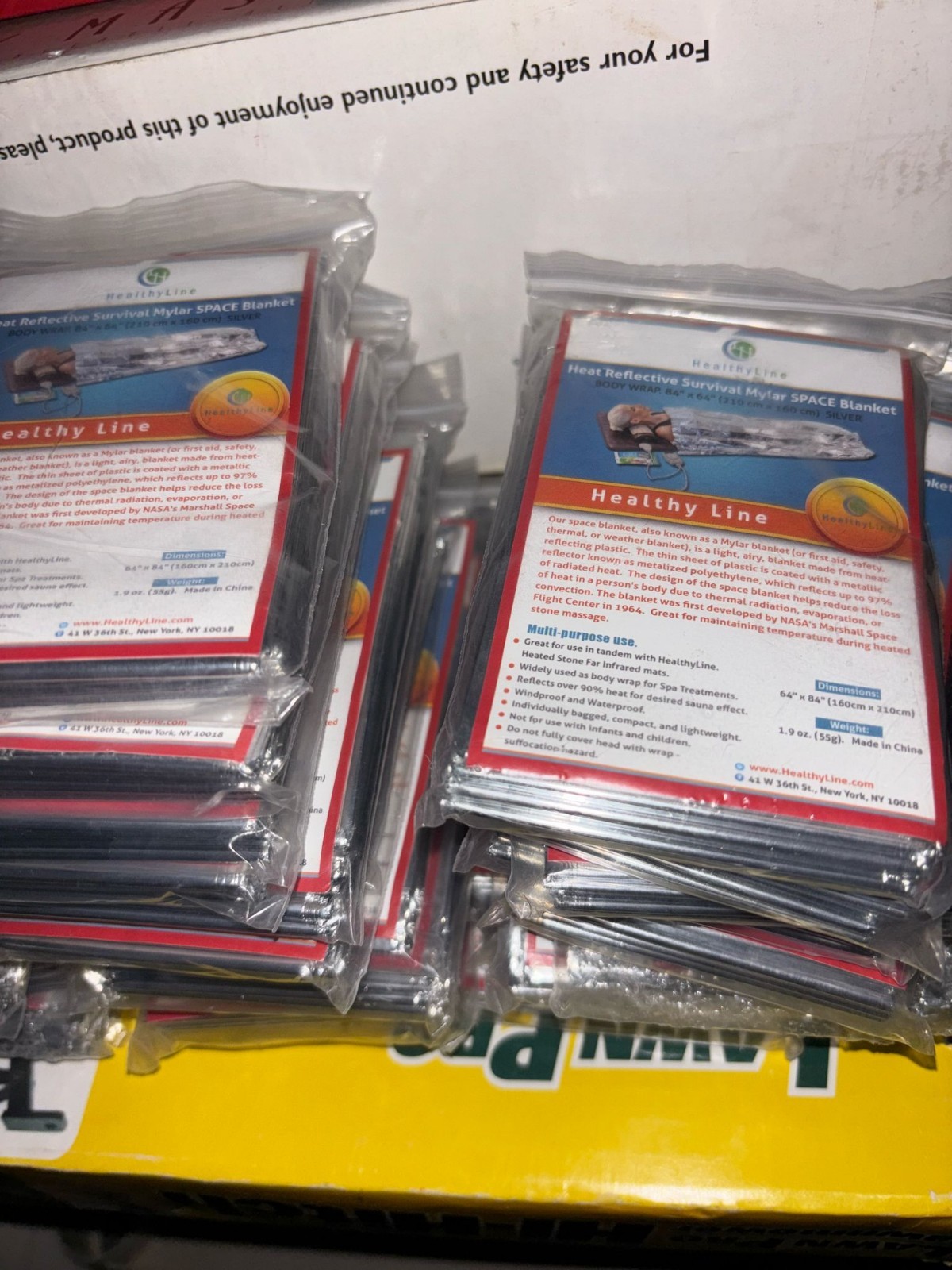 45 PACK – Emergency Blanket Mylar Survival Reflective Foil Heat Space Thermal