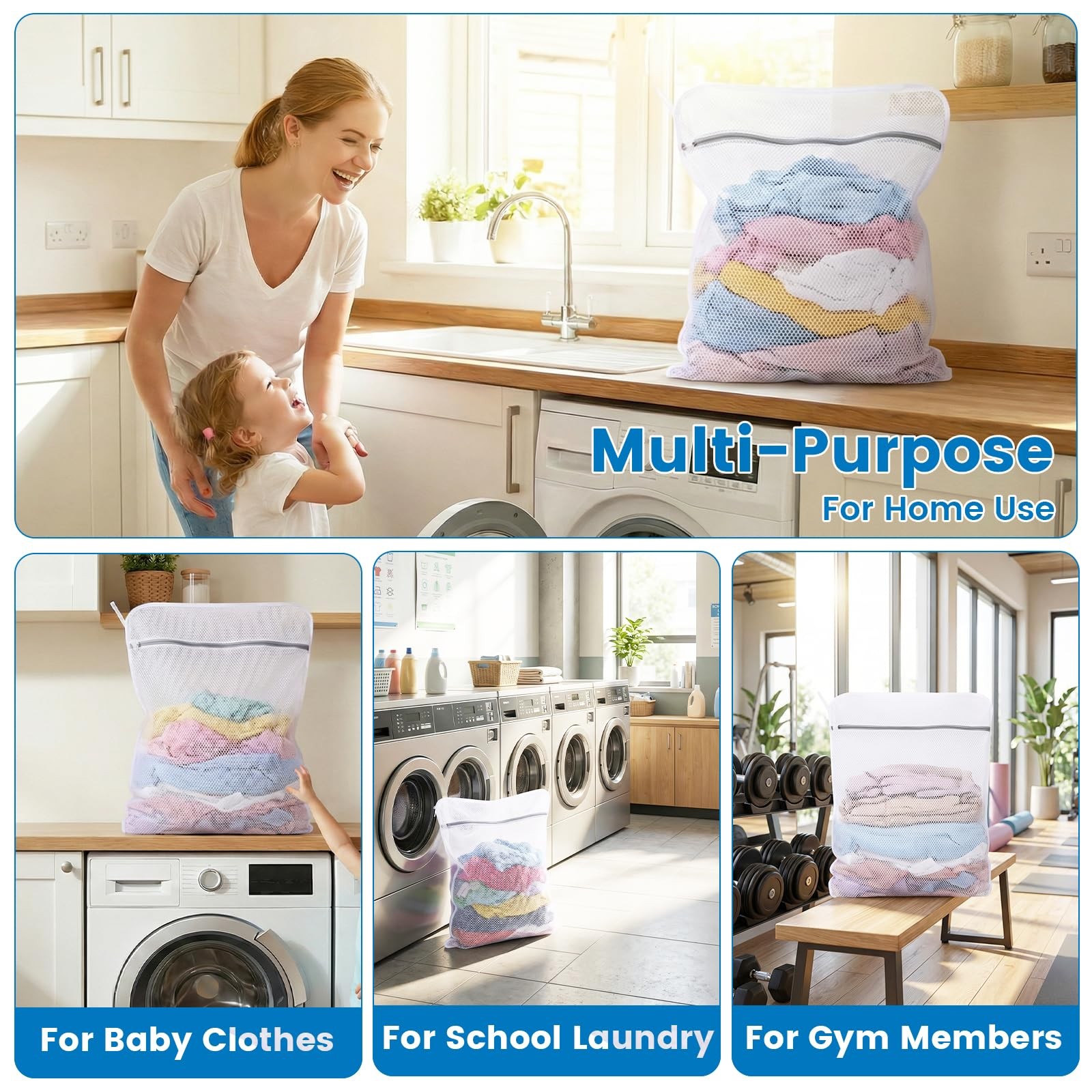 Dntorx 2 Pack XX-Large Mesh Laundry Bags for Delicates, 24 2 XX-Large, White