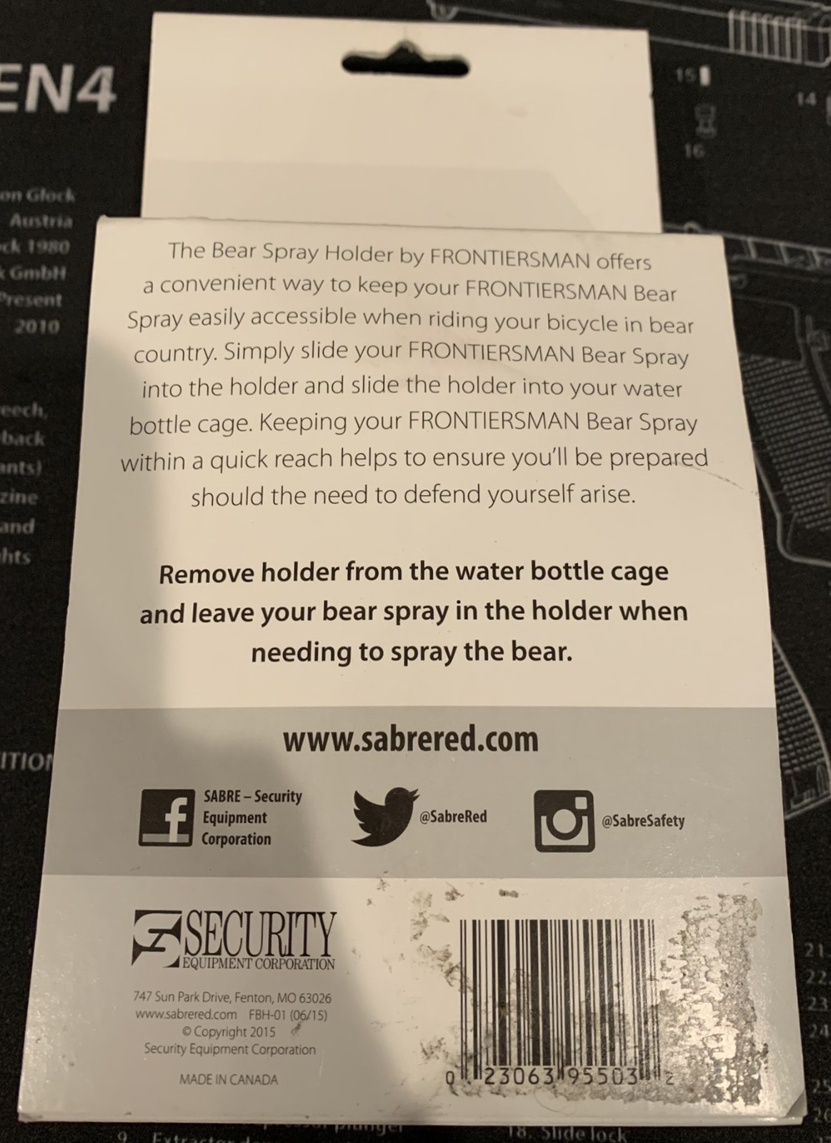 Sabre Frontiersman Bike Holster For Bear Spray – FBH-01