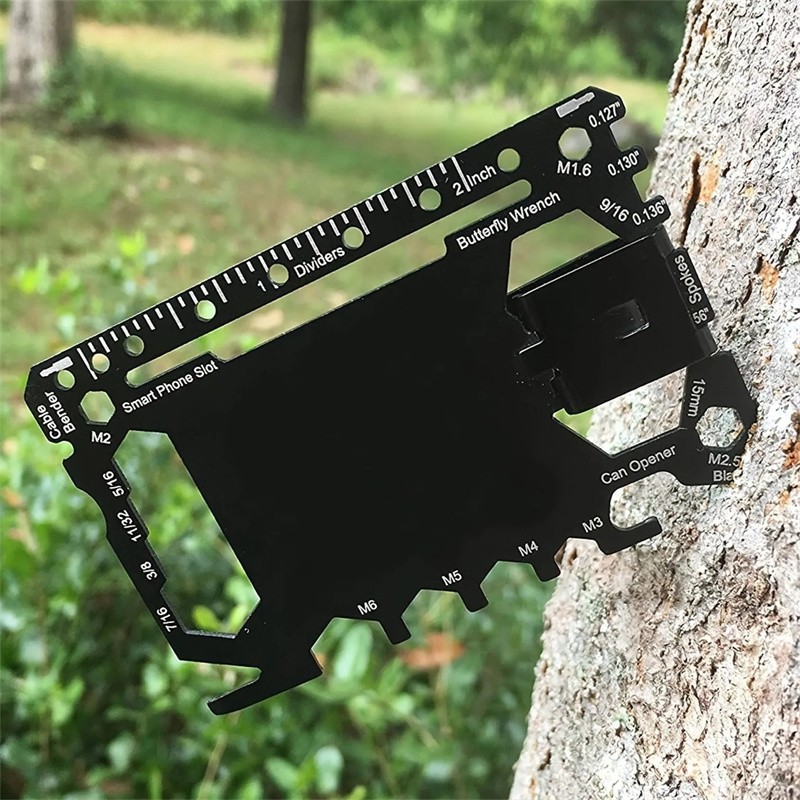 Multipurpose Tool 46 in 1 Credit Card Size Outdoor Camping Survival Accessories