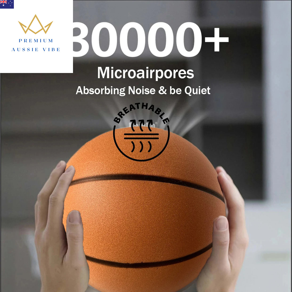 Grooved Silent Basketball 29.5”/27.5”Foam Basketball Indoor Training Silent Ba
