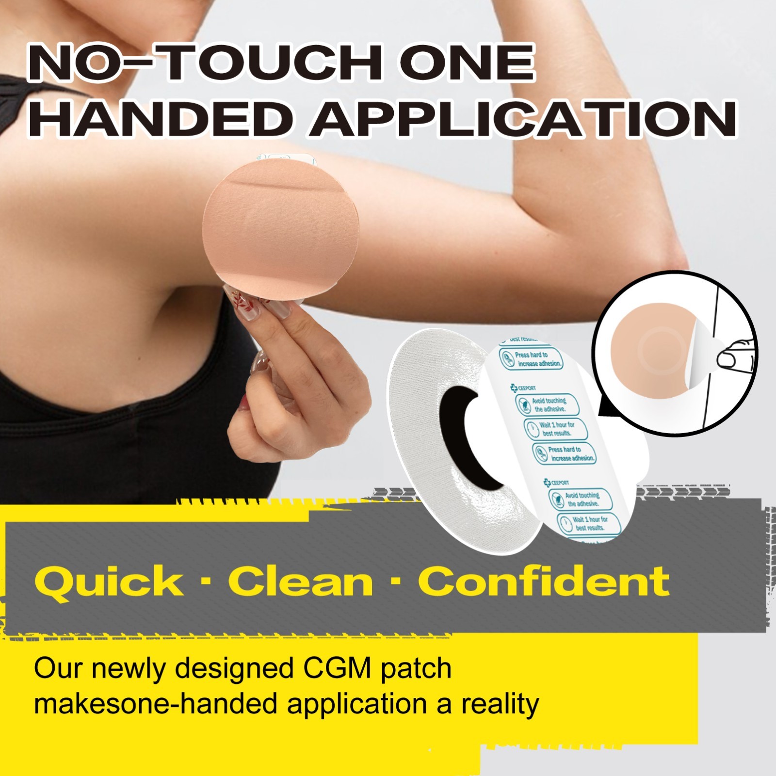 Ceeport 20PCS Freestyle Adhesive Patches, Waterproof Sensor Covers for Libre 2/3