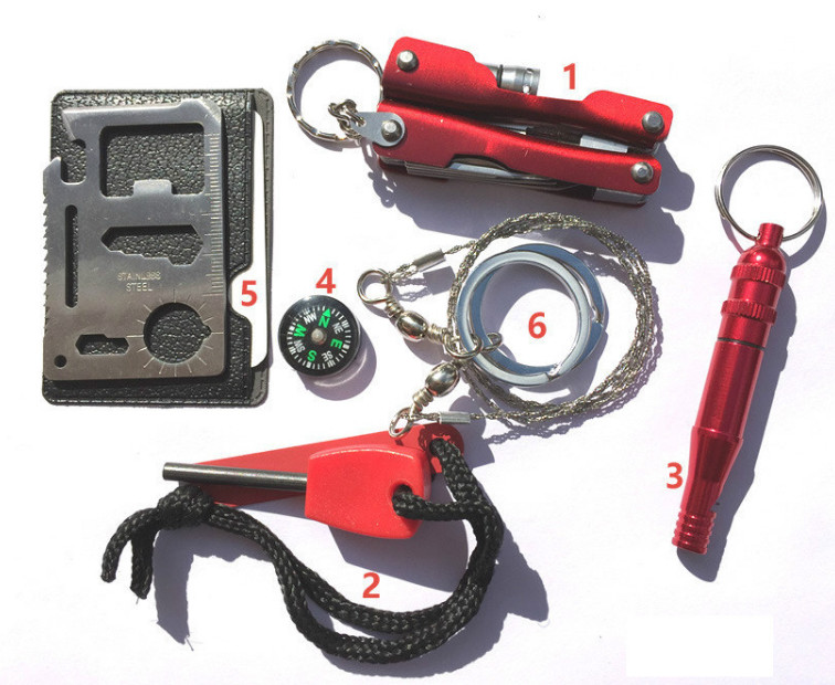1 Set Outdoor Equipment Emergency Survival Kits Self-help SOS Box Camping tools