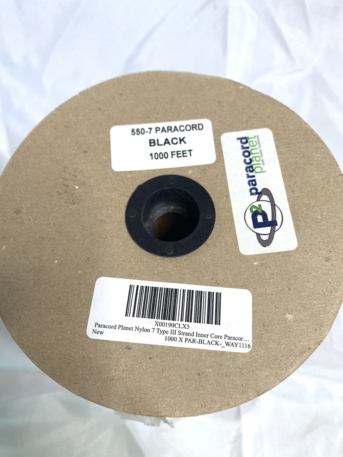 NEW Black 550-7 Paracord 1000 Feet Roll Nylon 7 Type III strand Inner Core