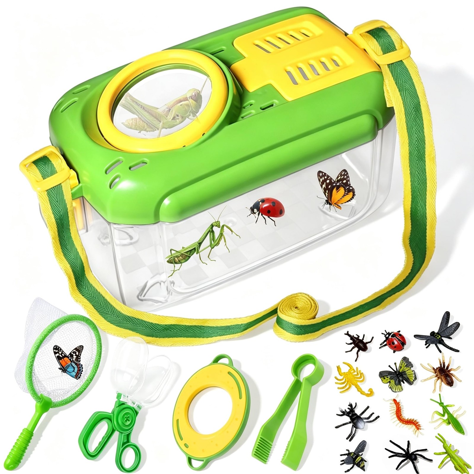 Explorer Set for Kids Ages 4 and Up, 17 Piece Explorer Set for Kids, Insect Box with…