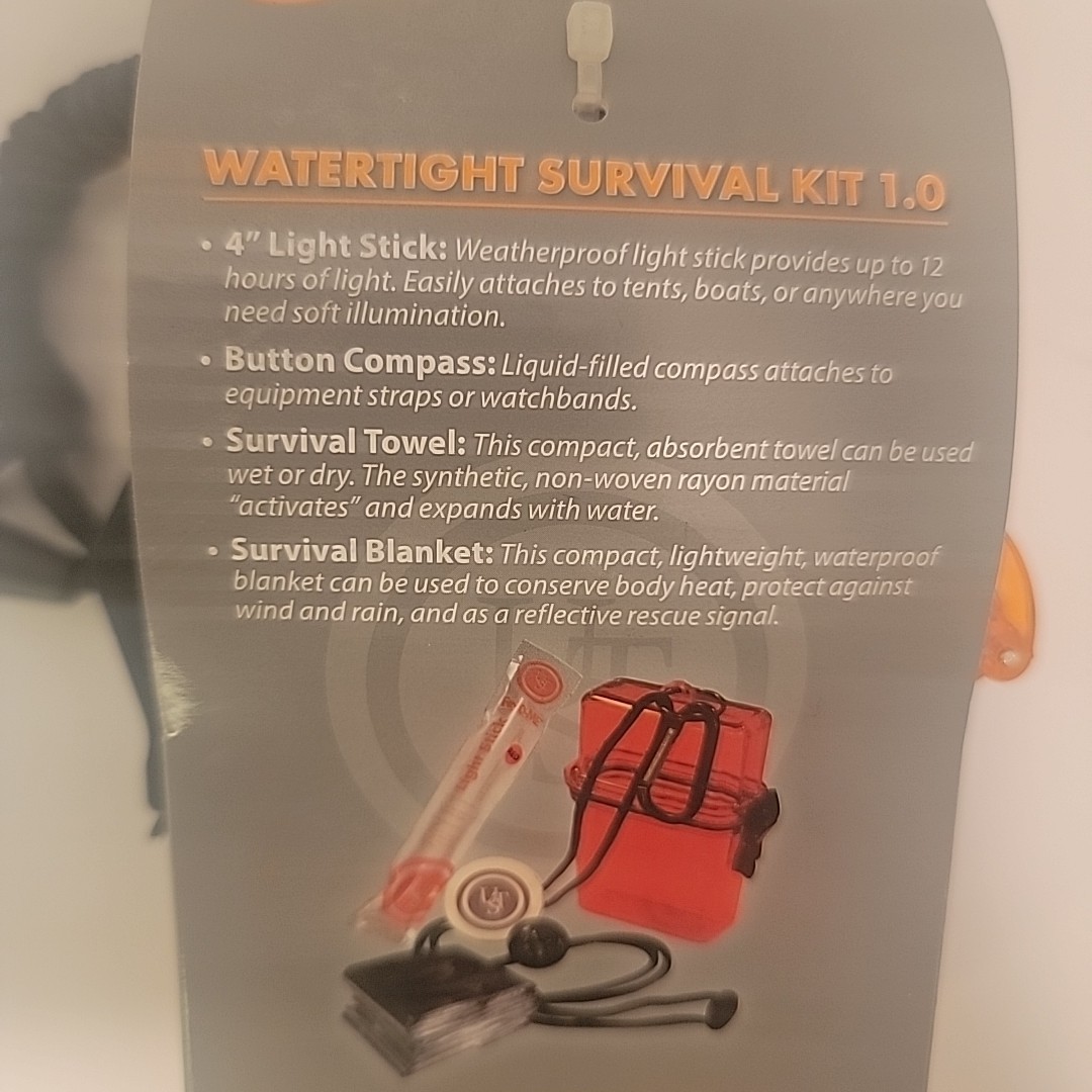 UST Watertight Survival Kit 1.0 Emergency Survival Gear Equipment Bug Out Bag