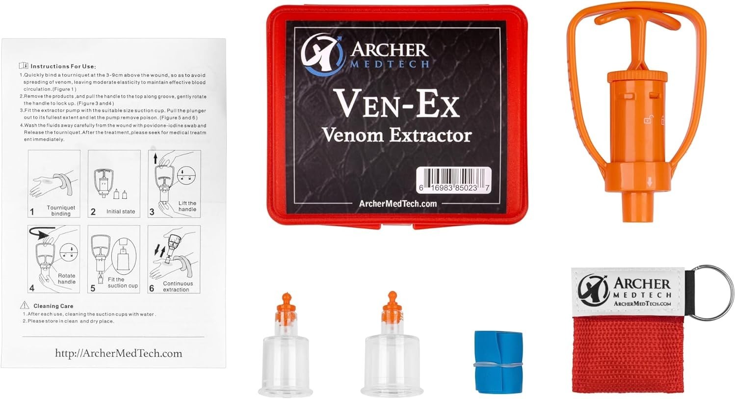 Archer MedTech Ven‑Ex Snake Bite & Bee Sting Kit – Lightweight & Travel-Friendly