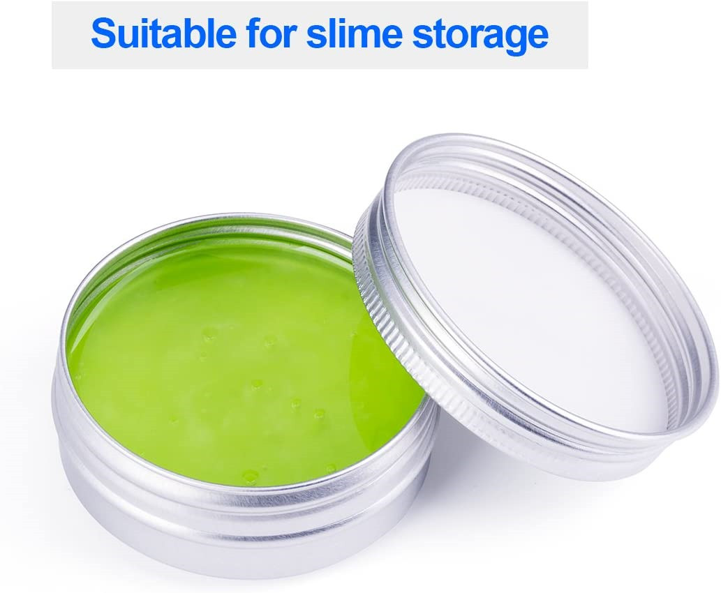 30 pcs Tin Cans Screw Top Round Metal Lip Balm Tins Containers with Lids 1oz