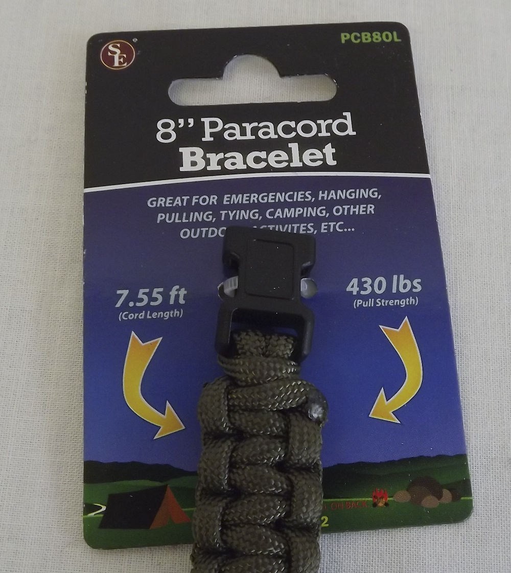 New Paracord Survival OLIVE GREEN Bracelet 8″ Medium Wrist 7 Strands 430 Lbs