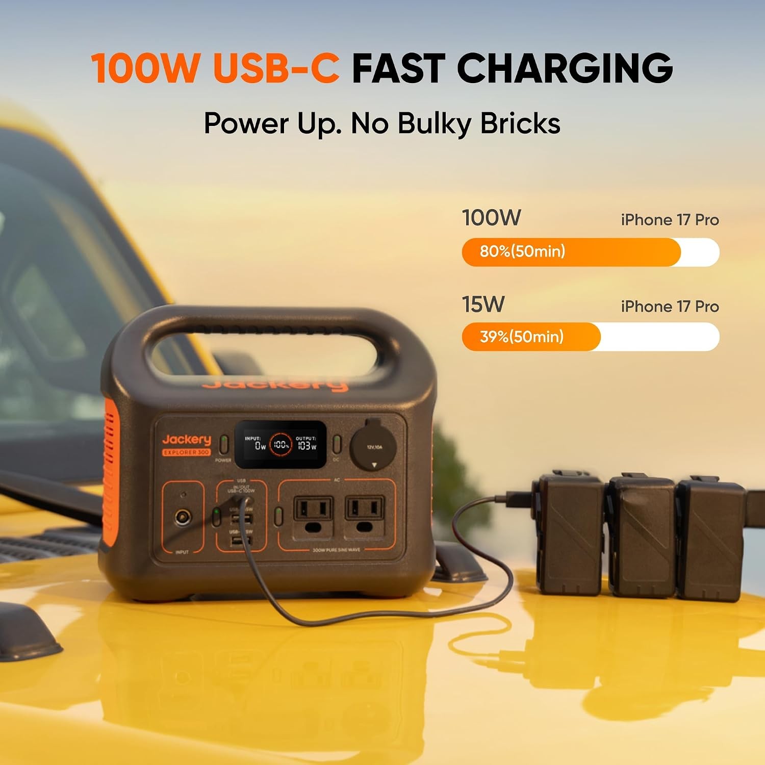 Portable Power Station Outdoors Camping Travel Battery (Solar Panel Optional)