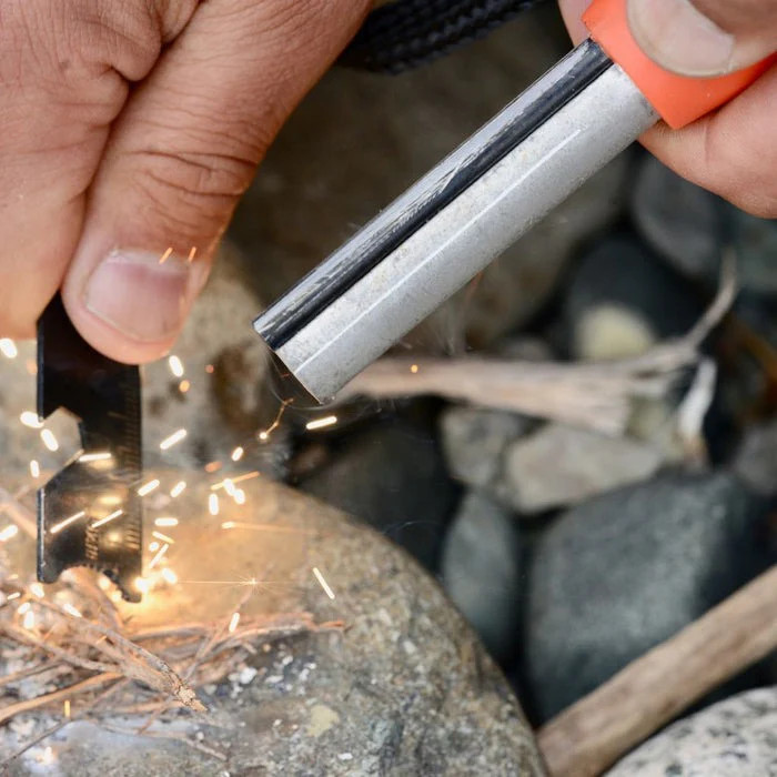 SOL Mag Striker w/ Tinder Cord Ferro Rod Fire Starter Bottle Opener for Camping