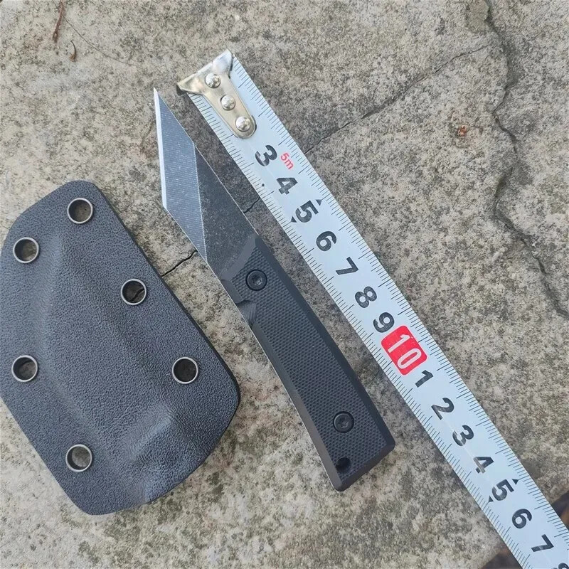 1PCS Stainless Steel Small Fixed Blade Kydex Sheath Knife G10 Handle Portable