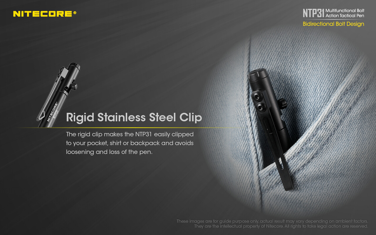 NITECORE NTP31 Bolt Action Aluminum Alloy Tactical Pen