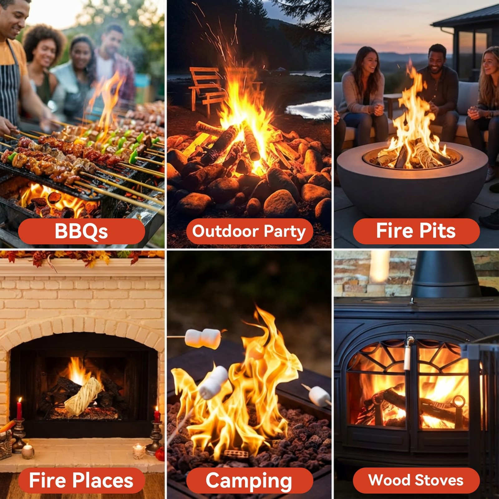 MAQIHAN 15PCS Quick Ignite Fire Starter – Rolls for BBQ
