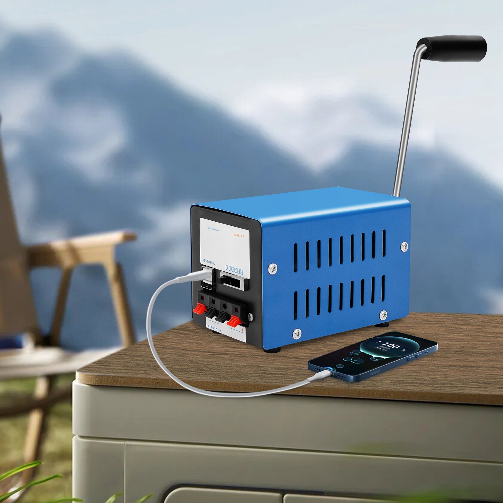 Camping Manual Crank Generator USB Hand Crank Emergency Dynamo Charger Generator