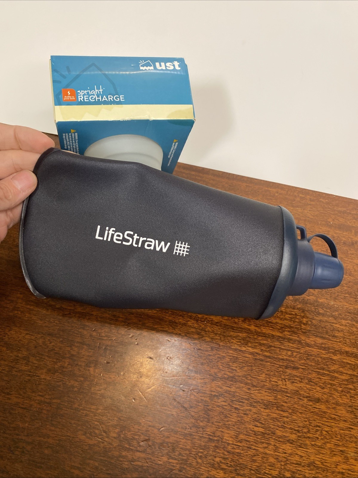 Camping Kit LifeStraw Squeeze Bottle, UST rechargeable Lantern, Fire Starter