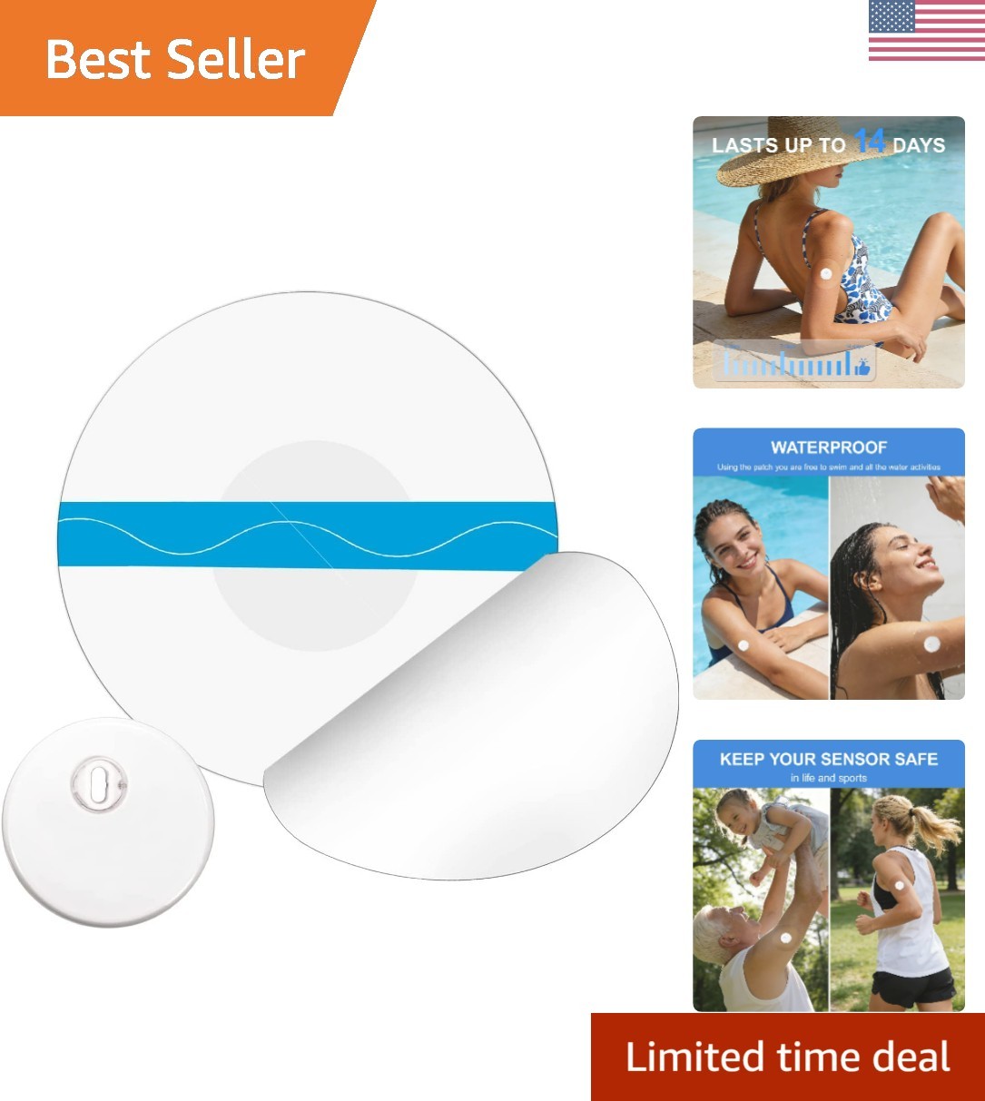 20 Pack Freestyle Libre 3 Covers Waterproof, No Sticky Center, Durable,Skin-F…