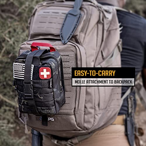 Everlit 250 Pieces Survival First Aid Kit Ifak Emt Molle Pouch Surviva