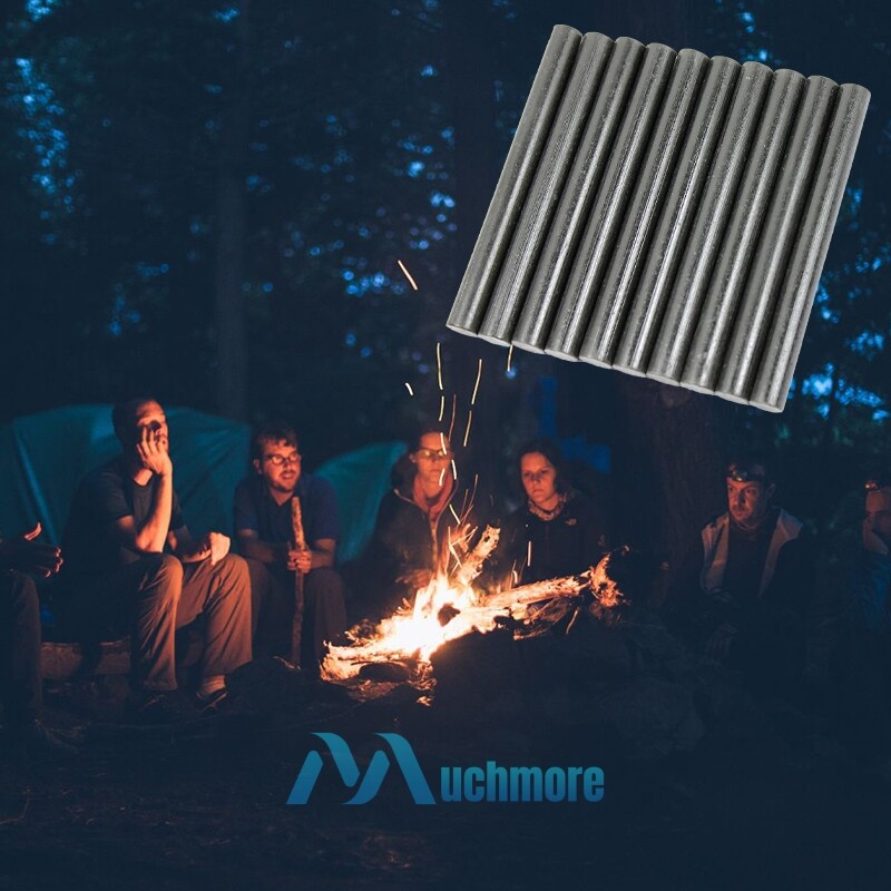 80X 5/16″ Ferrocerium Ferro Flint Fire Starter Survival Camping Rods Lighter Kit