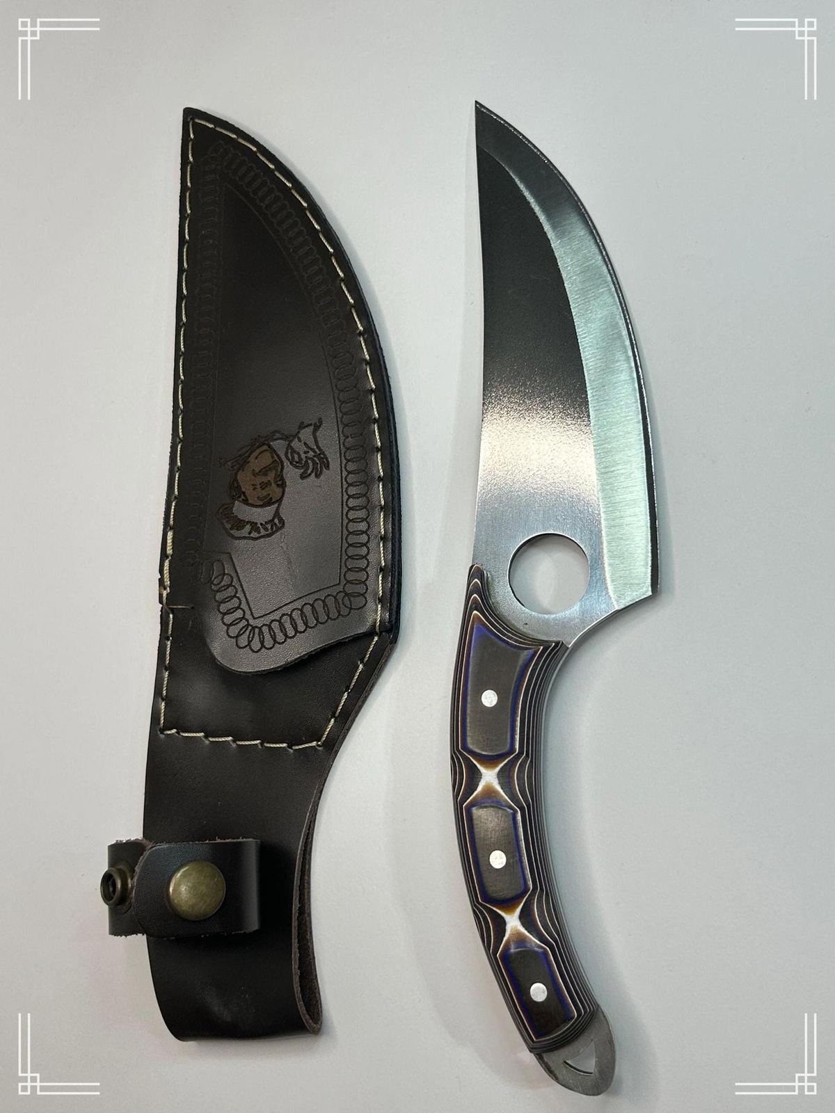 Premium Handmade Knife with 4116 Steel Blade and Werzalit Handle for Outdoor