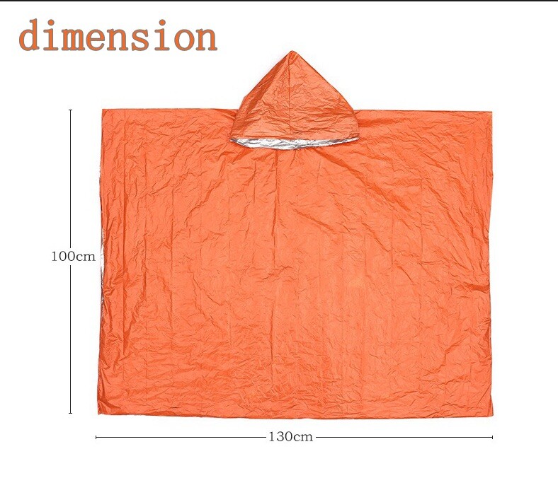 3 PACK Waterproof Emergency Survival Rain Poncho Outdoor Camping Survival Gear