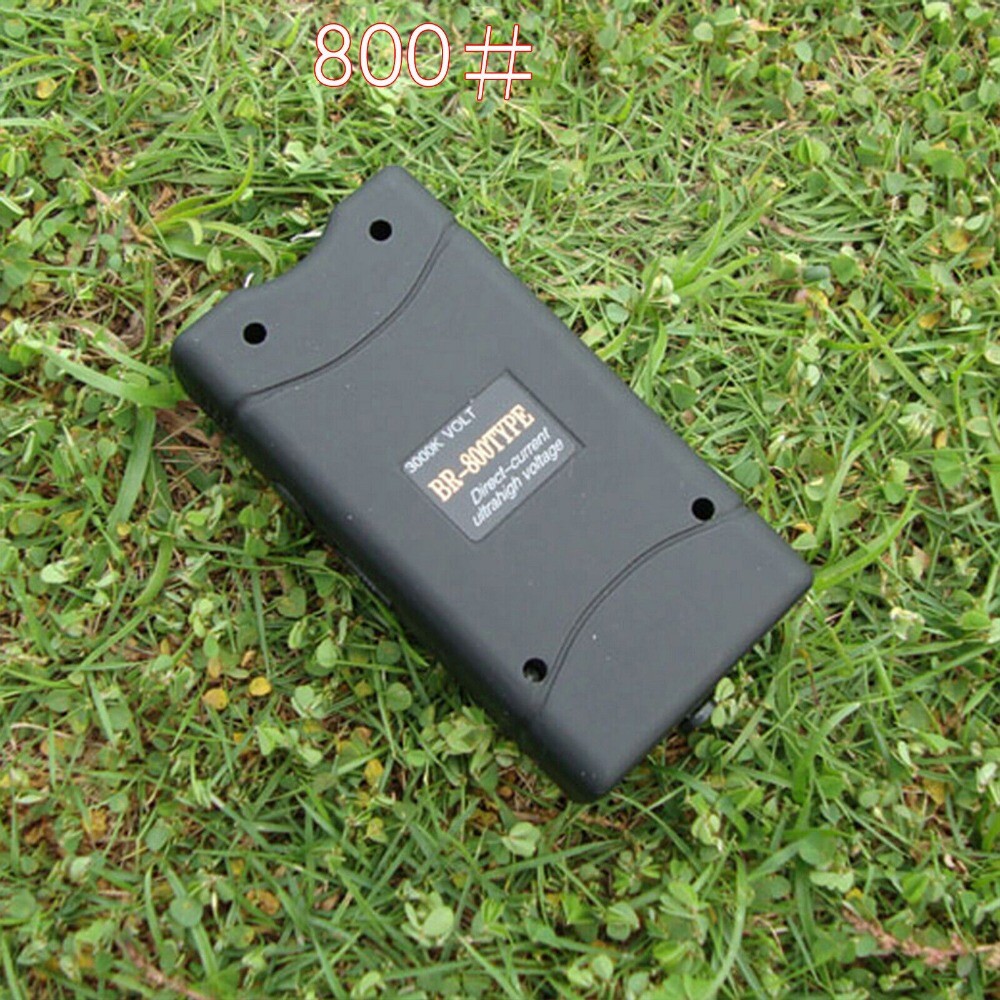StunGun Micro Mini BLACK 800 380 BV Rechargeable LED W/1Bottle Free Pepper Spray