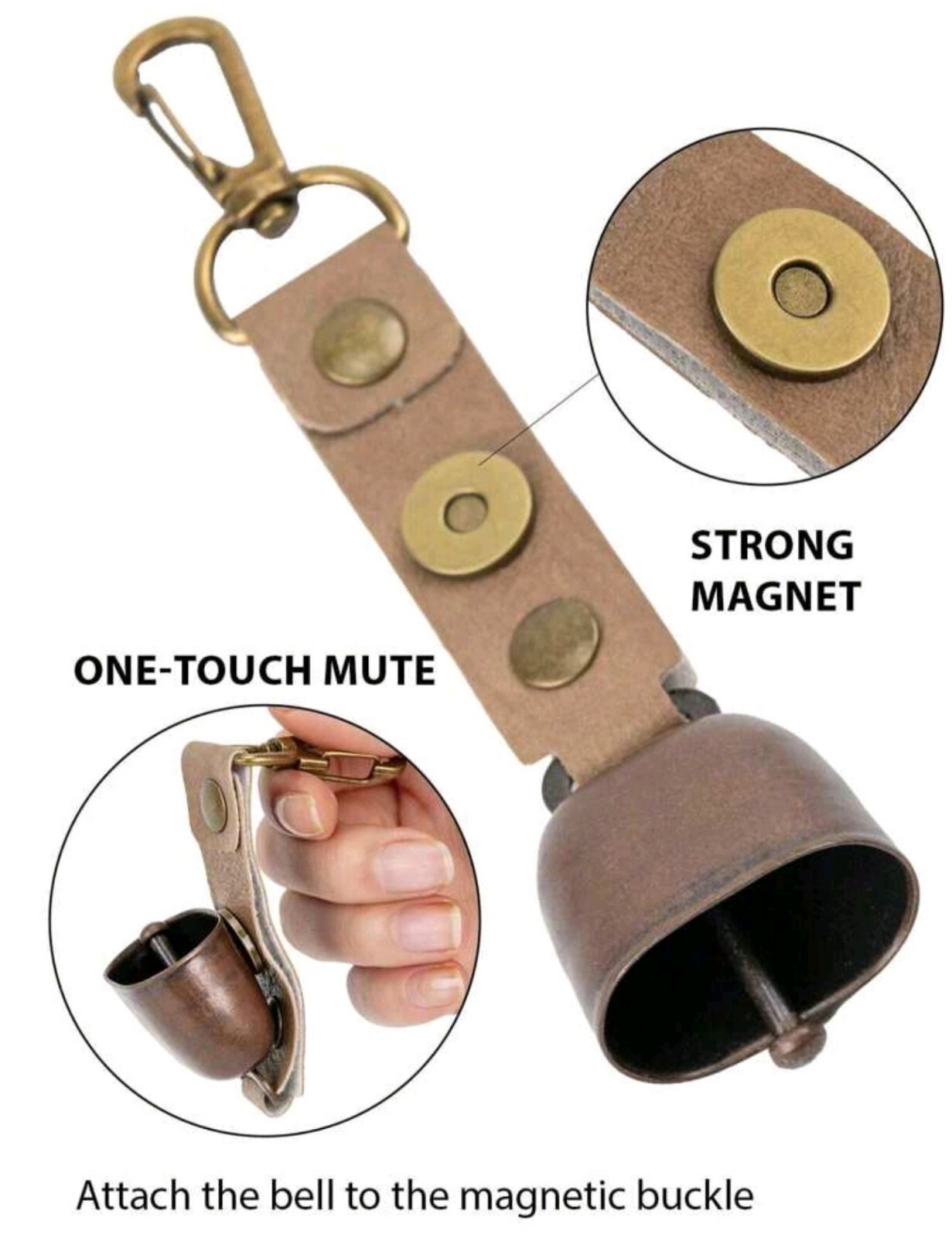 Outdoor Camping Backpack Equipment Hiking Gear Survival Tool Alarm Magnetic Bell